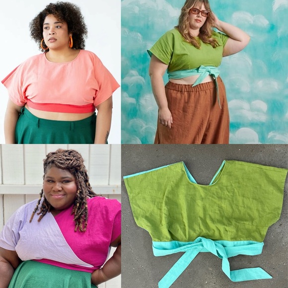 Alice Alexander Linen Wrap Top - Picture 1 of 7